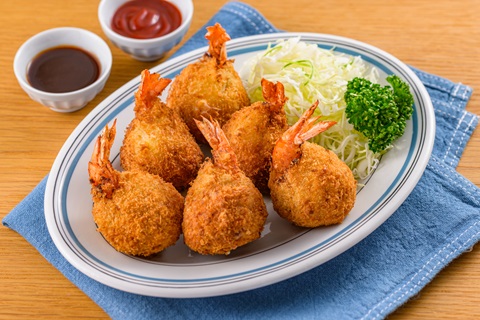 じゃがいものチーズ入りエビフライ