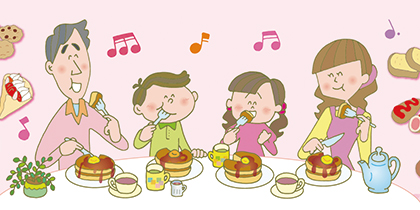 ご家族みんなで楽しめるホットケーキミックスで、 食生活を豊かに！