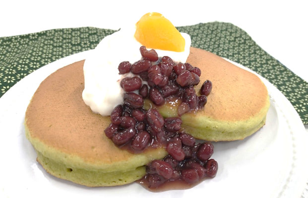 抹茶のホットケーキ