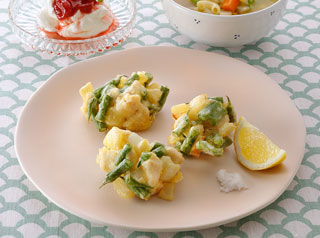 コロコロ玉ねぎと鶏肉の洋風かき揚げ
