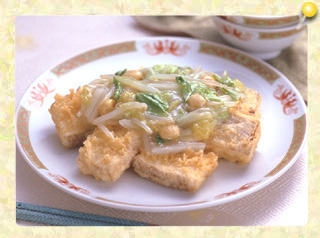 豆腐の天ぷら　～白菜あんかけ～