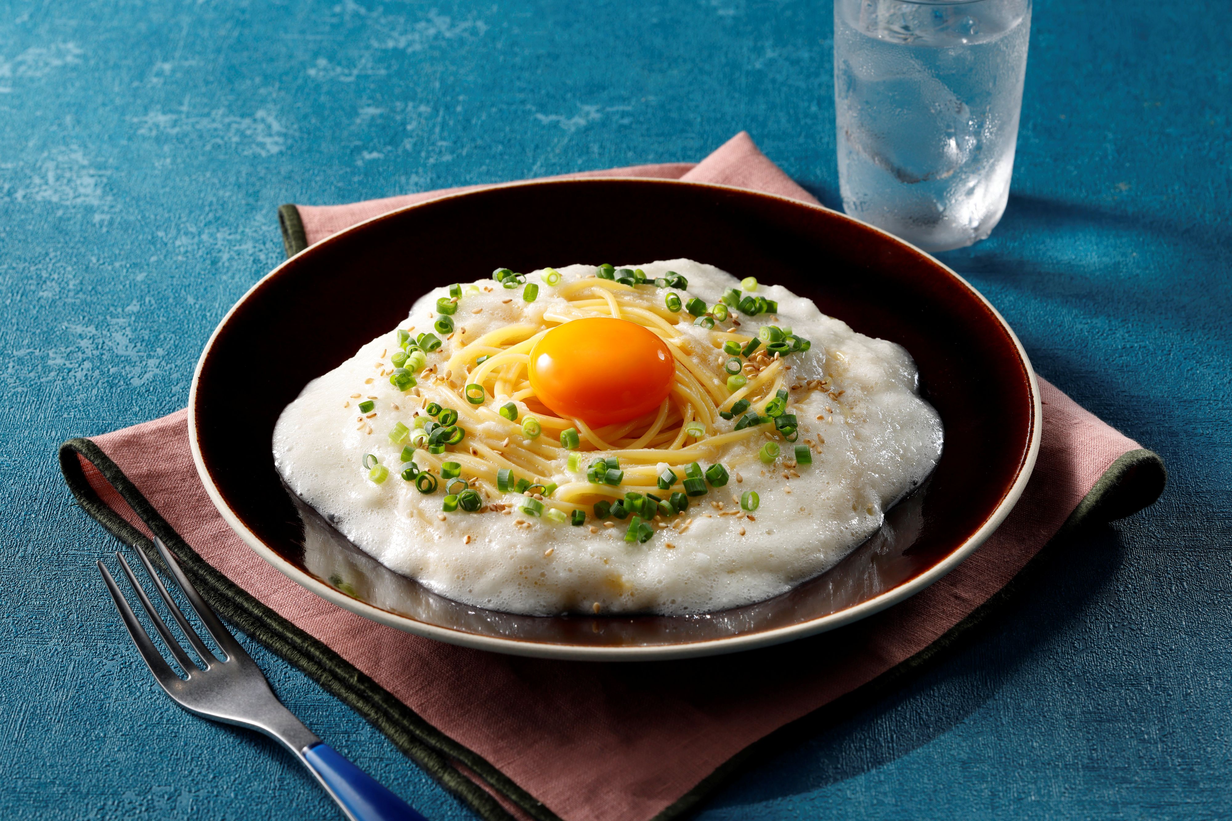 お月見とろろパスタ