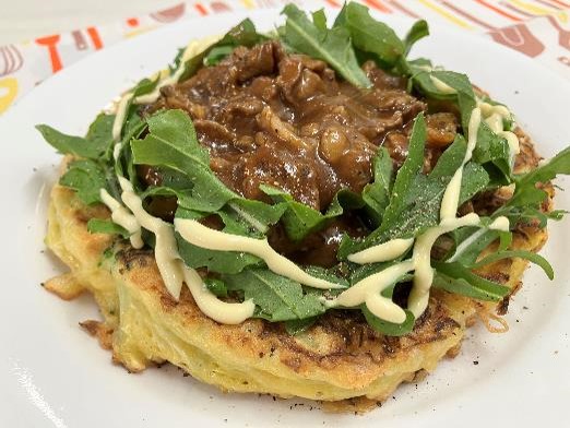 お好み焼きのガレット風