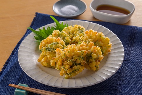 とうもろこしと大葉の天ぷら