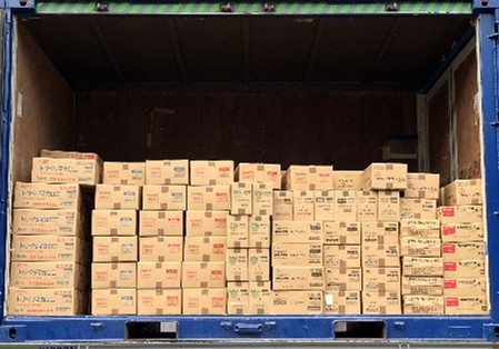バラ輸送時荷台状況