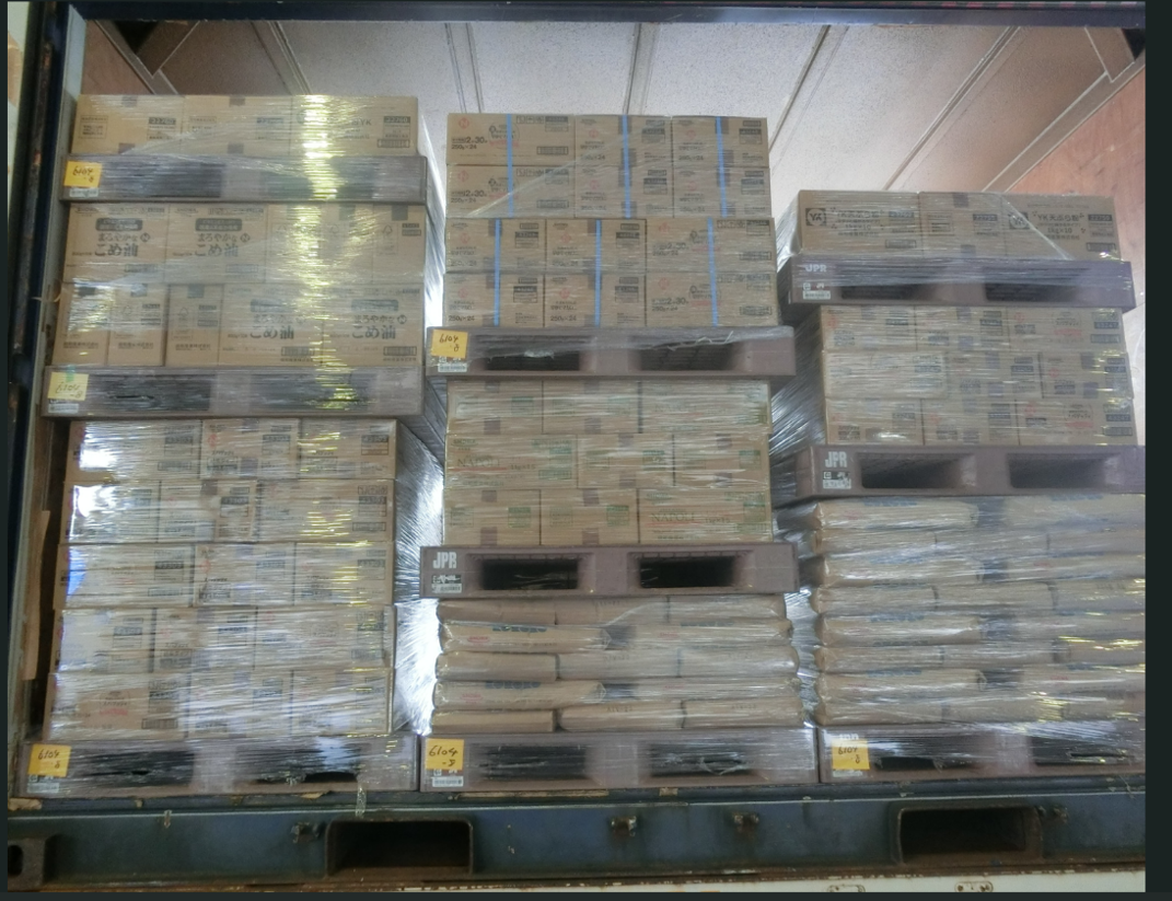 パレット輸送時荷台状況