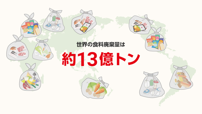 世界の食料廃棄量は約13億トン