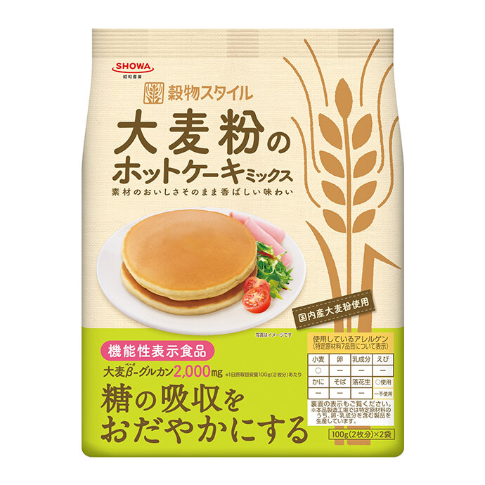 大麦粉のホットケーキミックス 100g×2袋