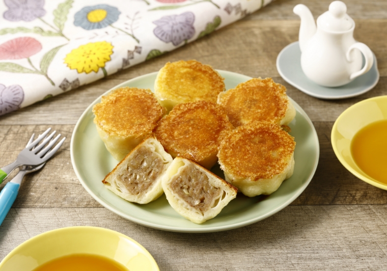 フライパンで作る焼き小籠包風中華まん