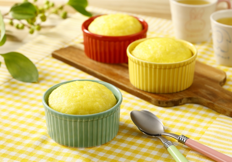 レンジで作るたまご蒸しパン