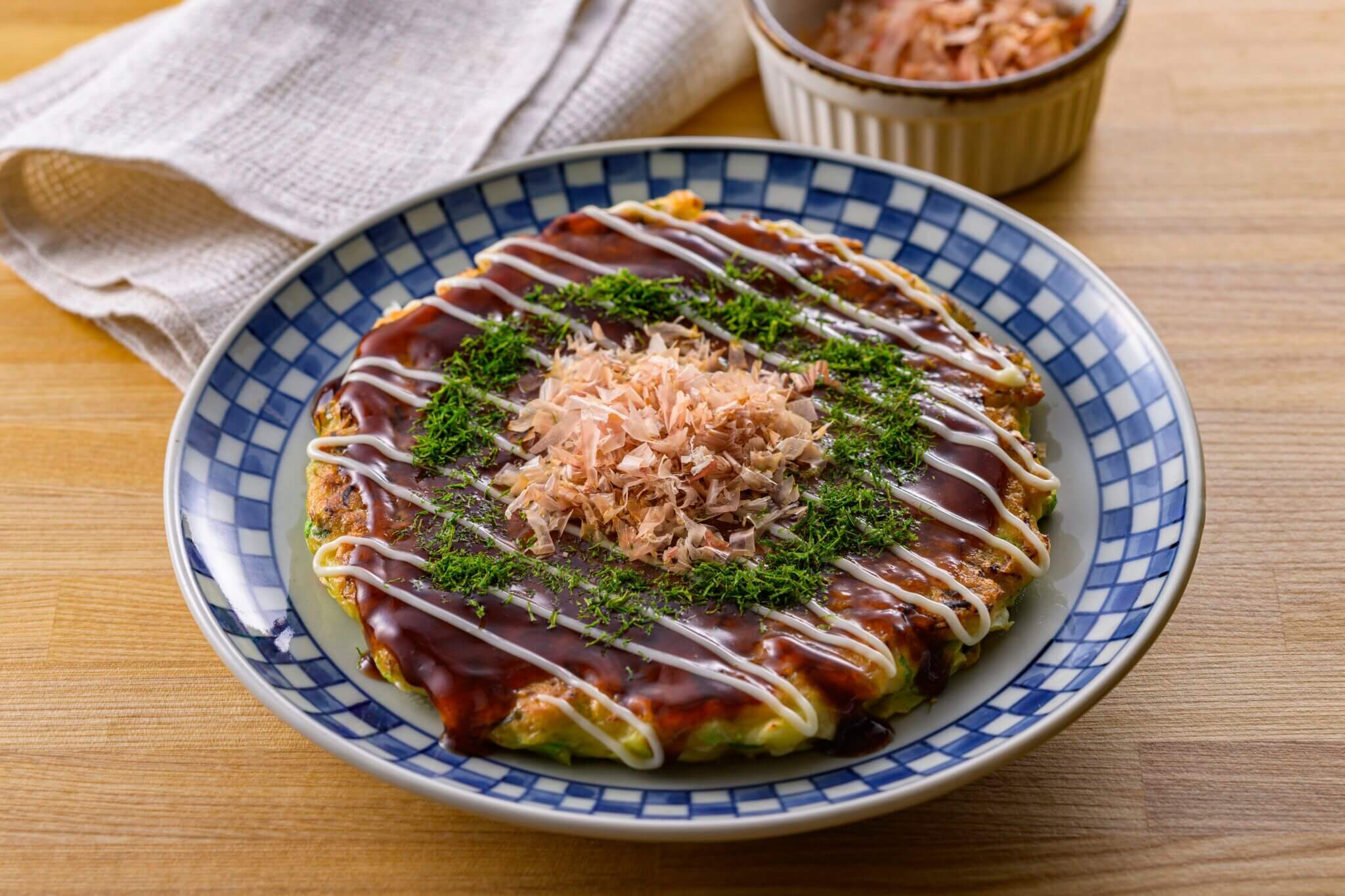 豆腐とツナ缶のヘルシーお好み焼きの画像