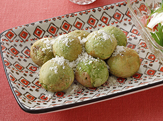 ほうれん草とチーズのたこ焼きの画像